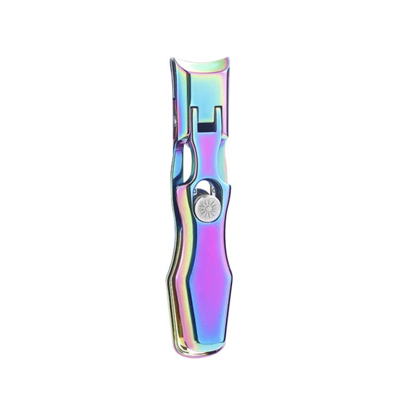 Anti-Splash Stainless Steel Nail Clippers, Large Opening for Thick Nails, Portable Gray Single Set.