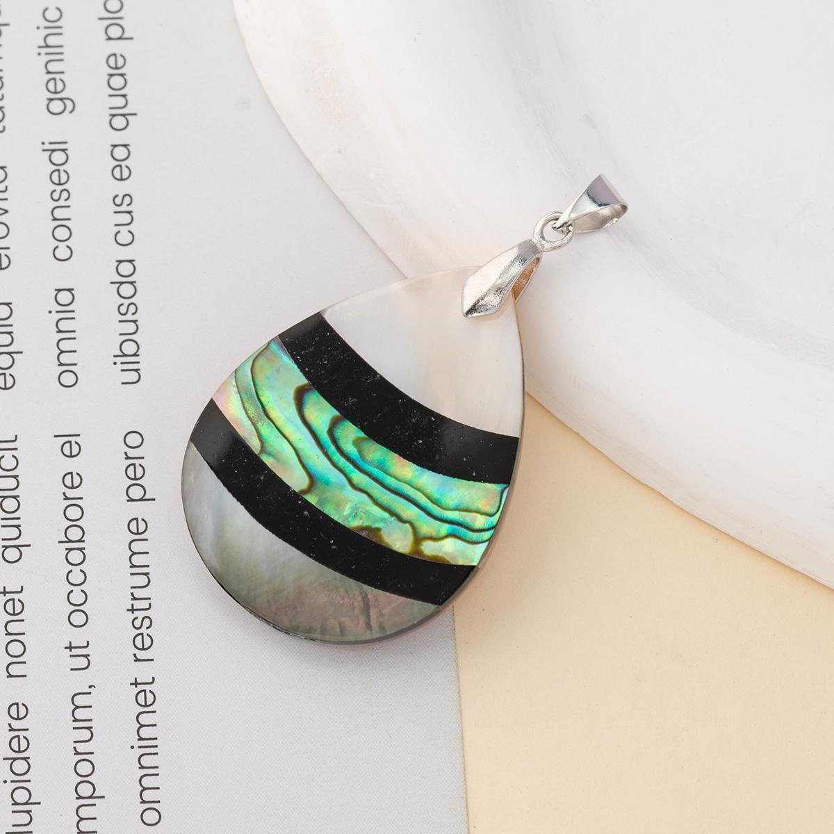 

1 шт., подвеска в виде капли воды из натуральной ракушки, минималистичные подвески для мужчин и женщин для самостоятельного изготовления ожерелья, декора, украшений, рождественских подарков, ремесла 1Pc/43×30mm