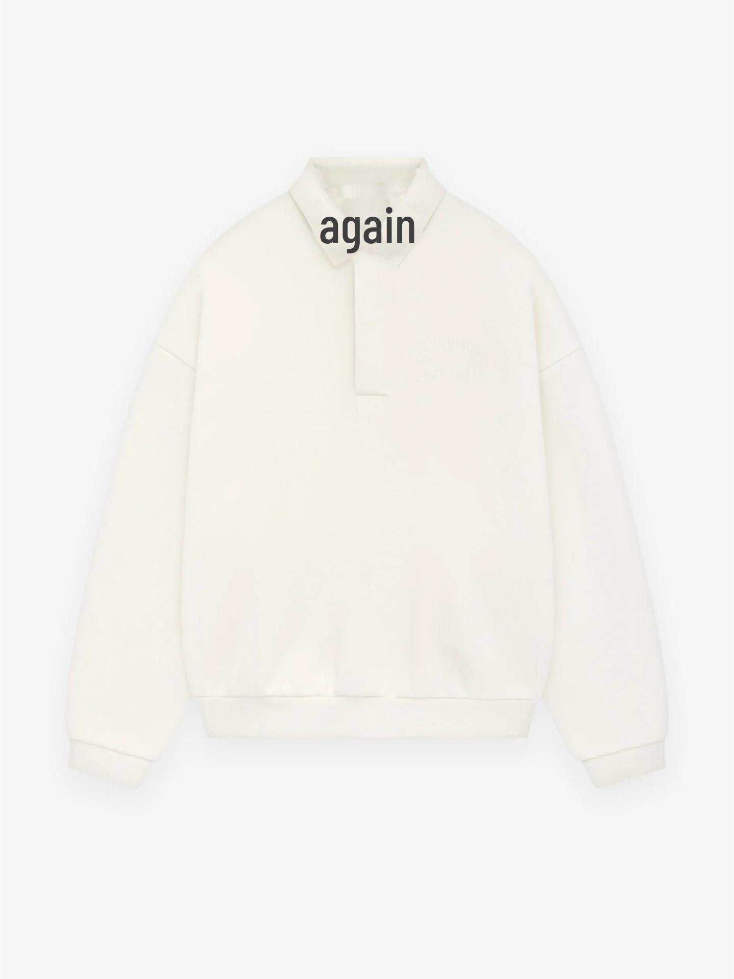 

ESSENTIALS Мужской свитер Polo Collar Plus Velvet - Универсальный топ на осень/зиму Large