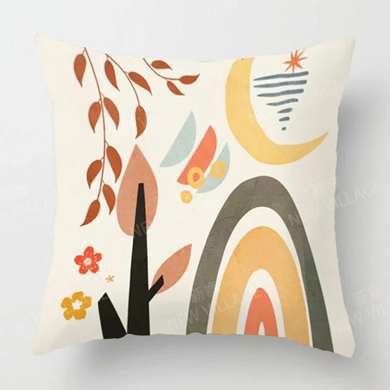 Nordic Fall Home Decor Autumn  Throw Pillow Cover Sofa Cushion Cover Velvet Modern    Morandi