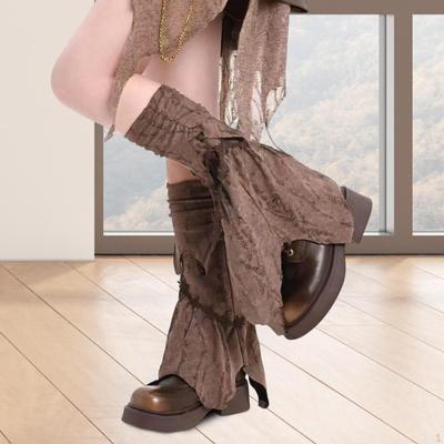 Polainas Polainas Tendencia Calcetines Largos para Bota Elegantes Y2K Gótico Acampanados