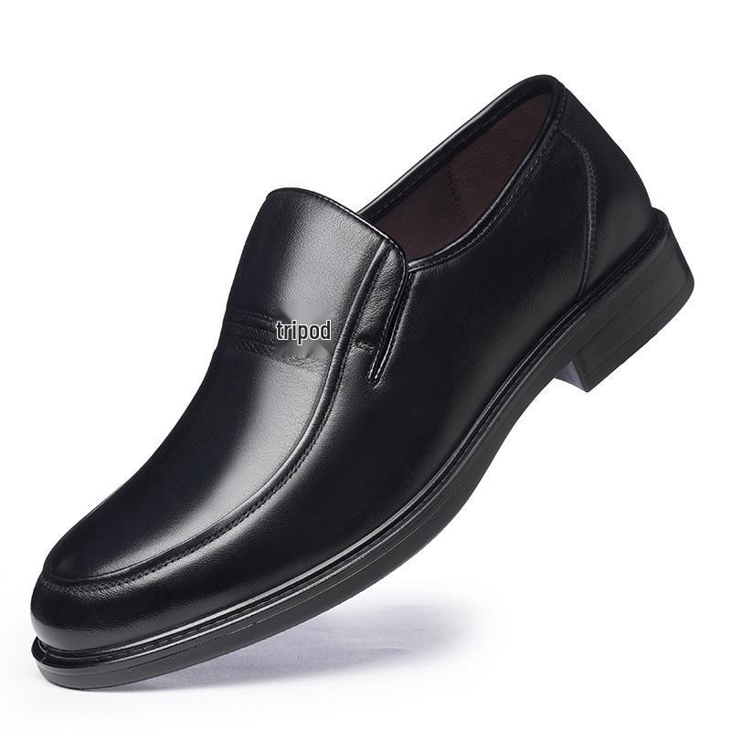 

Men s Autumn Genuine Leather Formal Shoes - Breathable, Soft Sole, Casual Dad Style - YY201090 42 чорний