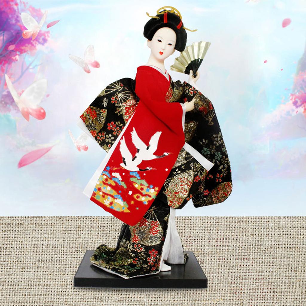 Japanische Kimono-Geisha-Puppe, Deko-Statue, Geburtstags-/Schlafzimmer-Sammelfigur, Heimgeschäft, Büro, Schlafzimmer, Tischdekoration