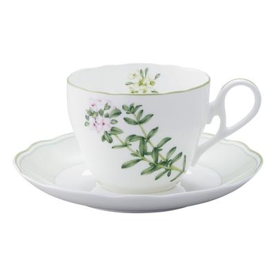 Noritake Tasse Untertasse 250cc Englisch Kräuter Mikrowelle Sicher Thymian Bone China & (Kaffee Tee) T97887/4942
