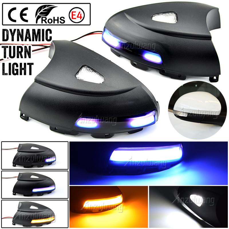 LED Mirror Turn Signal Lights Flowing Water Dynamic Blinker For VW Tiguan MK1 2008 2009 2010 2011 2012 2013 2014 2015 2016
