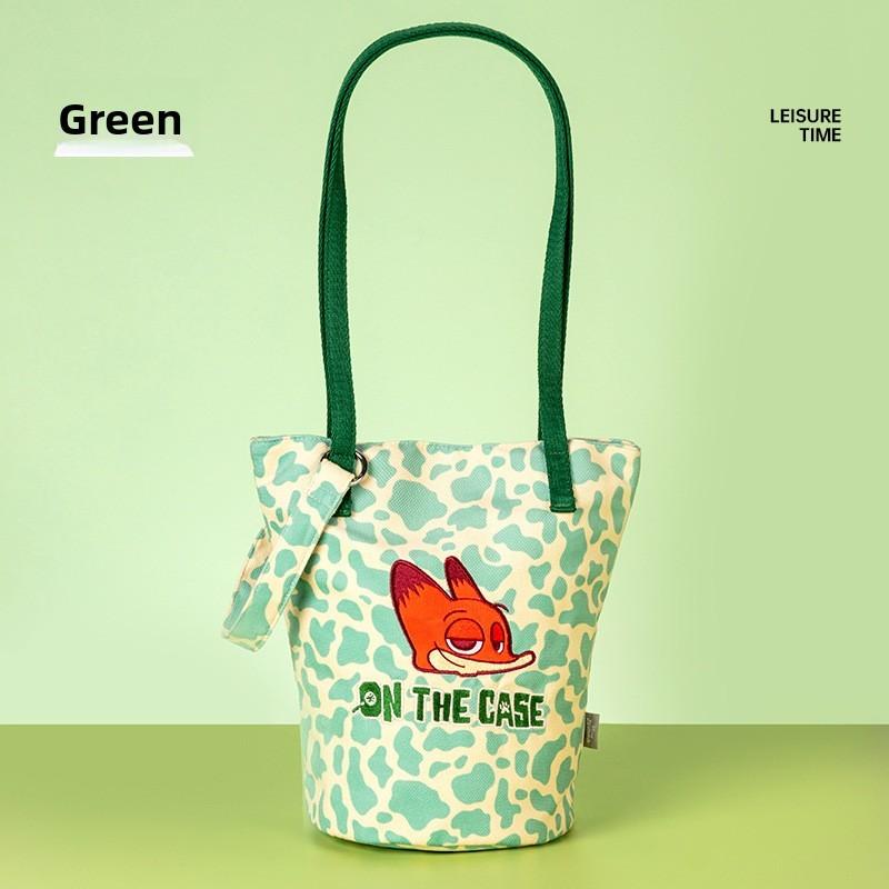Zootopia Judy Hopps Nick Wilde Water Bucket Bag In Leopard Pattern With Soft Polyester For Casual Outfits