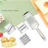 Multi-purpose Vegetable Slicer, Portable Stainless Steel Vegetable Cutter, 3-in-1 Manual Food Chopper, Adjustable Kitchen Tool for Onion Vegetable