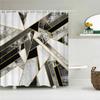 Waterproof Polyester Fabric 3D Bath Curtain Geometric Figure for Bathroom Curtain Shower Curtain Long 180*200cm