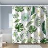 Tropical Botanical Illustration Shower Curtain 1Pc With 12 Hooks For Bathroom Home Decor Polyester 2D Flat Print 70.8X70.8 Inch