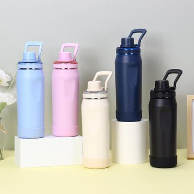 Insulated Cup Handheld Travel Mug with Silicone Cover Space Bottle Portable Outdoor Sports Water Bottle