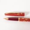 Pilot Makie Sakura Fubuki Vermilion Fountain Pen 18K 750 Nib F Fine Tested w/Conv