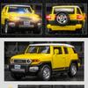 1/32 Scale Toyota FG Cruzer Game DICAST Multi-purpose Sports Car Model with Rear Trailer Model That Can Open The Door Group As A Gift for Young Boys