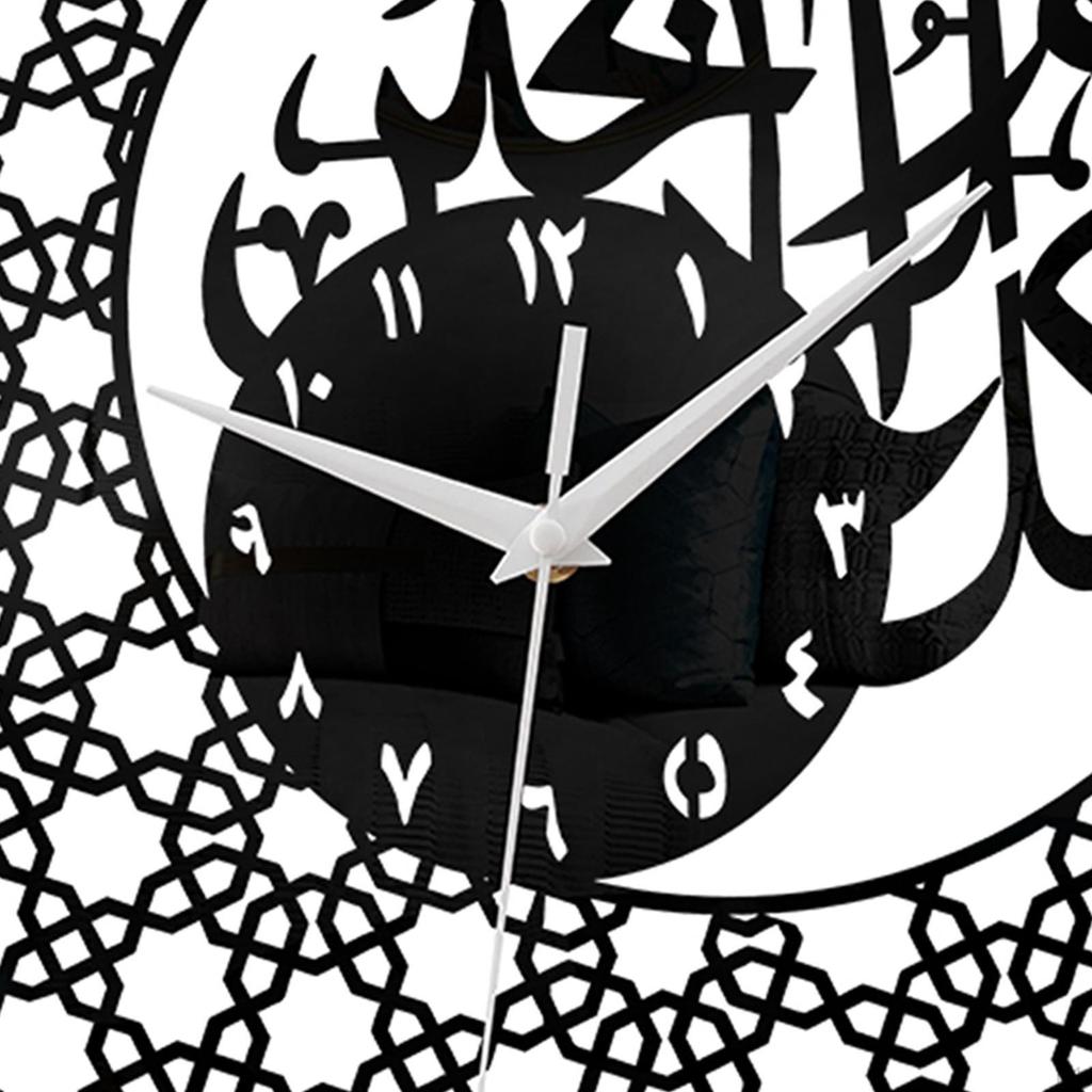Eid Ramadan Decoration Islamic Hanging Clock for Bedroom Decor , Silent Pointers Precisely Sweep Low