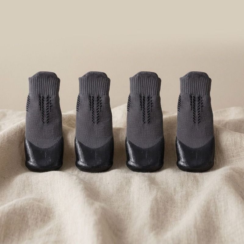 4PCS Breathable Waterproof Dog Socks Shoes Wear Resistant Dirt-Resistant Dog Paw Protector Adjustable Pet Shoes Covers Rain