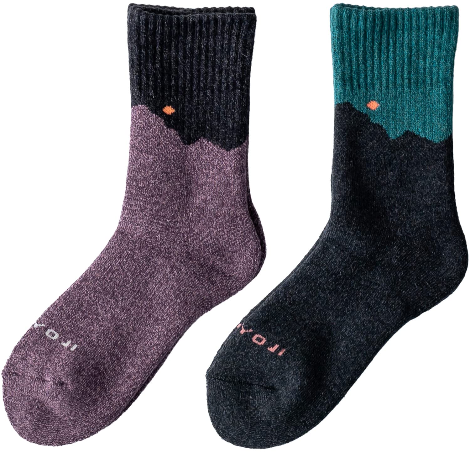 

Носки Chiyoji Takamiyama для треккинга, размеры фиолетовый темный, сделано в Японии, женские носки, набор из 2 пар, 22-24 см, и синий,