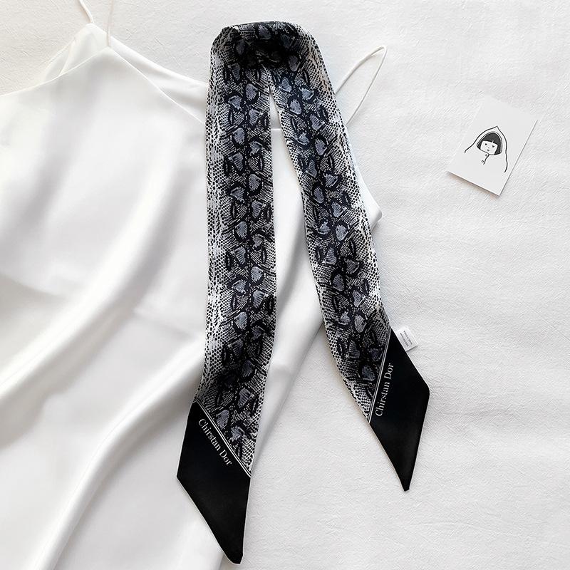 

Шарф для женщин на весну и осень с длинными лентами, шарф на ключицу, повязка на голову с леопардовым принтом для женщин 6*100cm