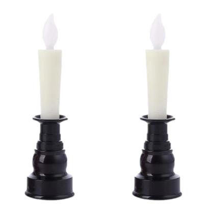 Sugarello Buddhistische Altarkerzen, LED-Kerzen, Elektrische Kerzen, LED-Kerzen, Buddhistisches Altarzubehör, Kerzen, Kerzenständer, Kerzen (2 Schwarz