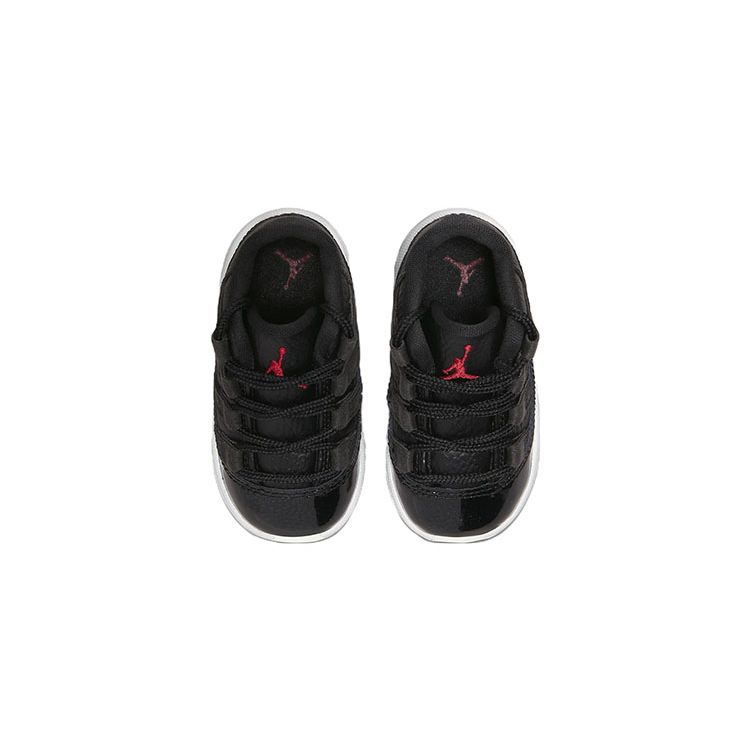 Air Jordan 11 Retro Low TD 72-10 Baby Sneakers Black White Sail 505836-001