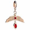 Sterling Silver Fawkes Rose Gold Plated Slider Charm with Crystals