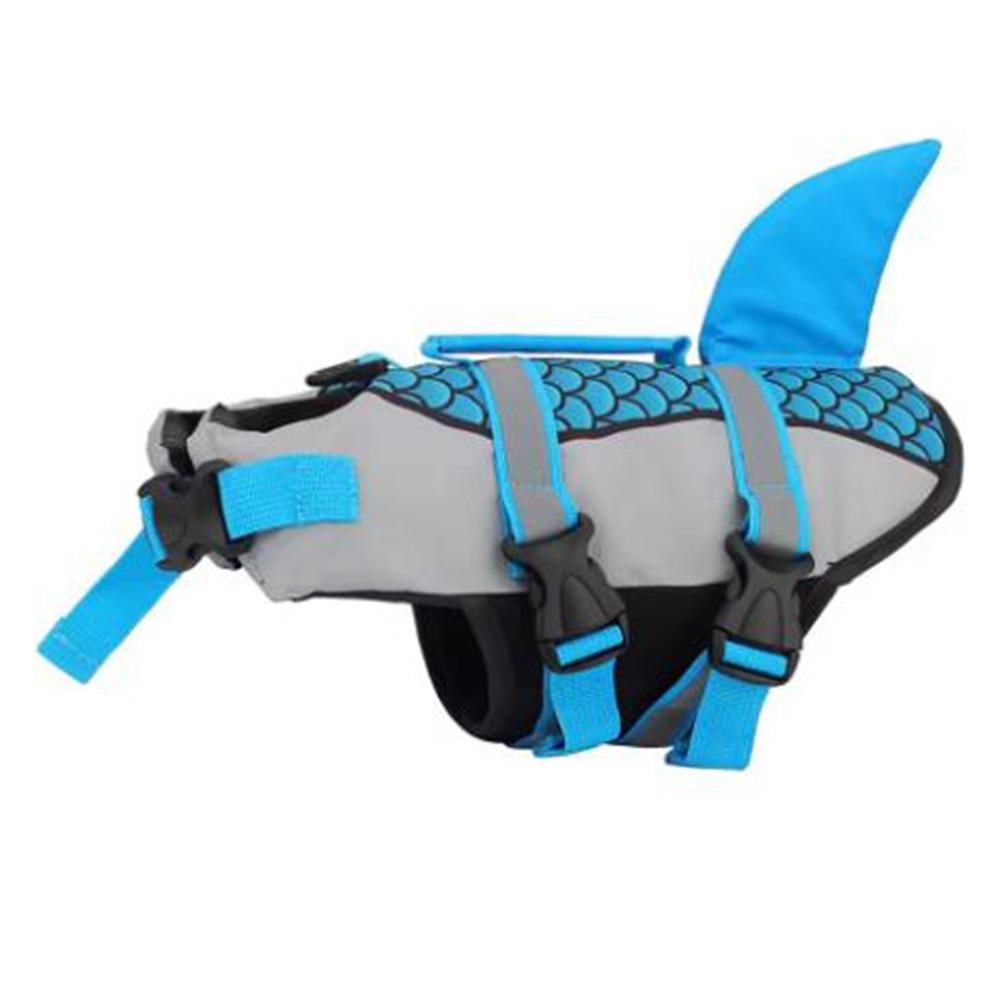 Enhanced Buoyancy Dog Swimsuit Reflective Dogs Swimming Clothes Shark Dog Life Jacket  For Dogs
