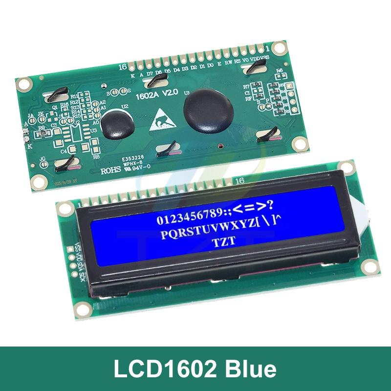 LCD1602 1602 LCD-Modul Blau/Gelb Grüner Bildschirm 16x2 Zeichen LCD-Display PCF8574T PCF8574 IIC I2C Schnittstelle 5V für Arduino