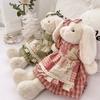 Small Soft Stuffed Animal Bunny Wearing Retro Dress Rabbit Plush Toy for Baby Girls Toys Cuddly Dolls Easter Birthday Gifts