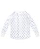 Morgan Waffle Blue Floral Long Sleeve Crew White J.E. Women's T-Shirt (Packed)