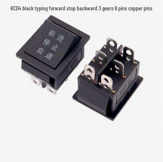 Ship-shaped KCD4 Rocker Switch with Light, 4/6 Pins, 2/3 Gears, 16A 250V Industrial Power Control