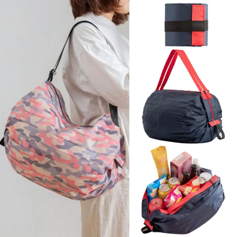 Foldable Shopping Bag, Portable Travel Tote Bag, Multi-purpose Large-capacity Storage Backpack