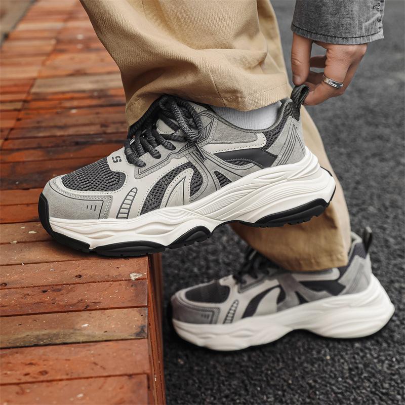 Absorbent bottom low-top cushioning sneakers outdoor casual trendy shoes dad shoes sports style casual shoes