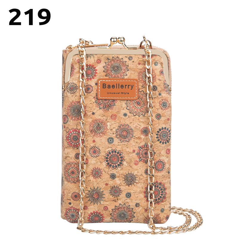 Baellerry Women's Large Capacity Crossbody Wallet - Fashion Wood Grain, Multi-Card Slot, Phone Bag, Korean Style