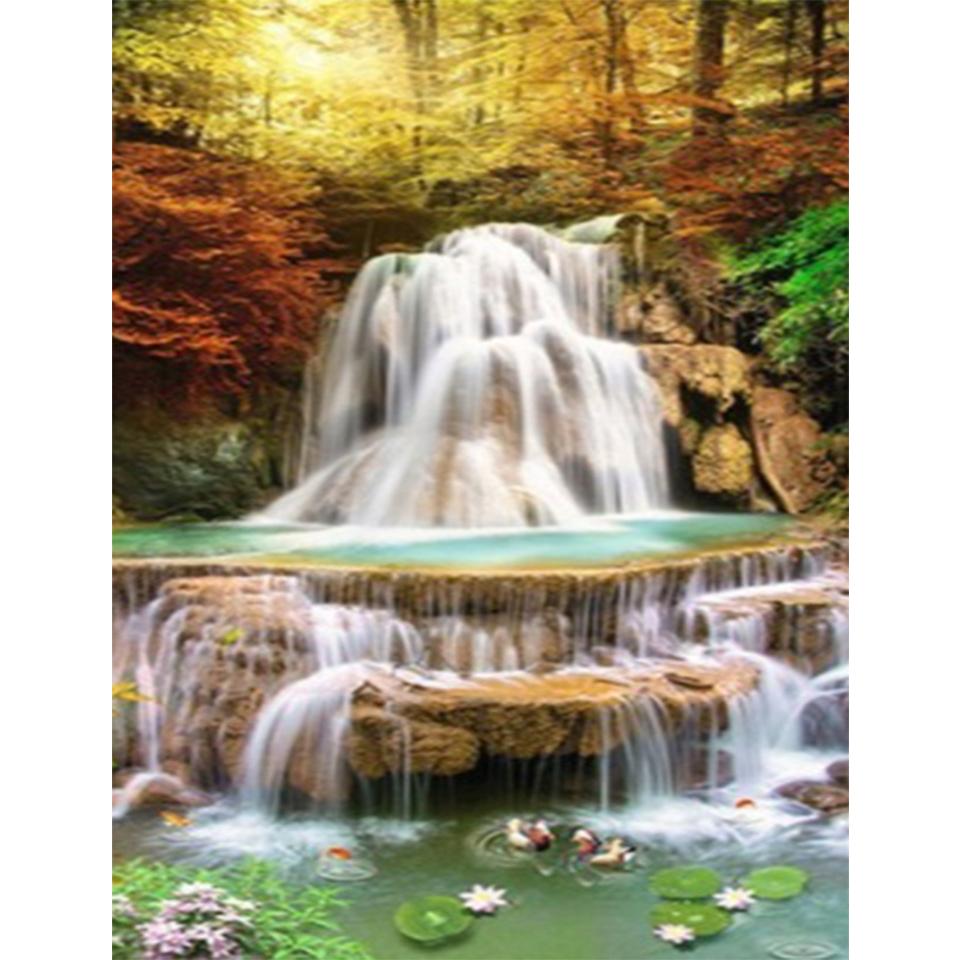 

5D DIY водопад пейзаж алмазная живопись художественная картина полная дрель вышивка горный хрусталь мозаика подарок домашний декор набор для вышивки крестом Full Round 20x30CM