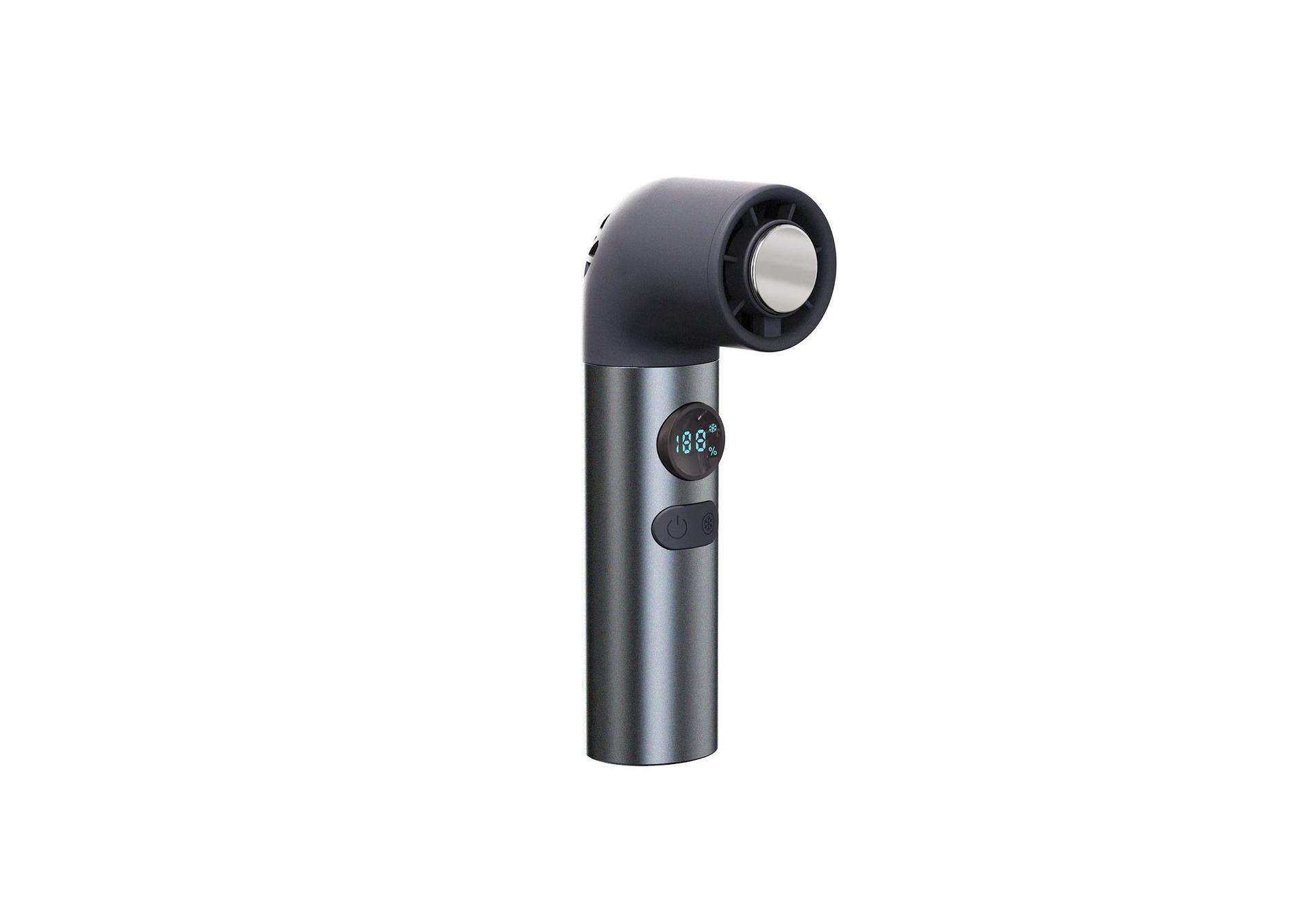 

High-Speed Portable Pipe Fan with Stepless Speed & USB Display for Outdoor Cooling 68*43*153 mm темно-сірий