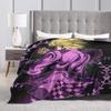 Anime JOJO HD ART  Blankets Soft Warm Flannel Throw Blanket Bedspread for Bed Living room Picnic Travel Home Sofa