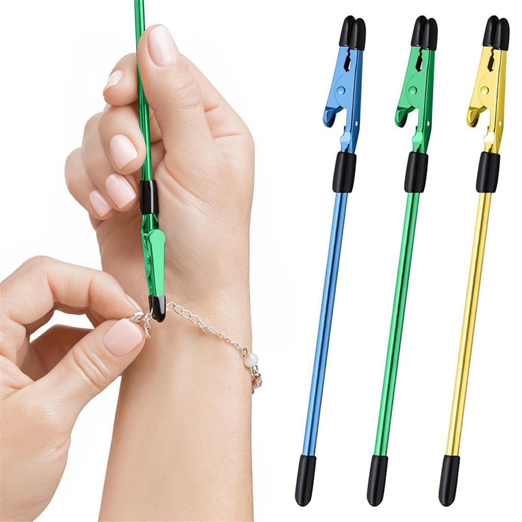 A720P 3Pcs Bracelet Helper Tool - Fastener Tool for Bracelet, Necklace, Jewelry, Watch - Clip, Clasp Helper,Gold+Blue+Green