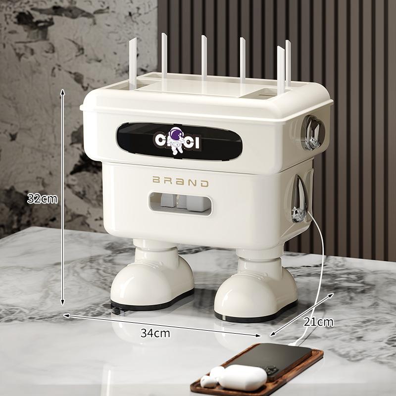 Home router storage box Wireless wifi box Cartoon desktop finishing wire box Multifunctional plastic rack