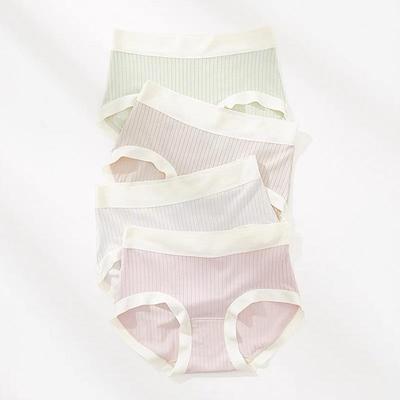 Women's 80s Tencel Modal Mid-Rise Silk Panties - Comfortable, Breathable, Anti-Cling Triangle Underwear