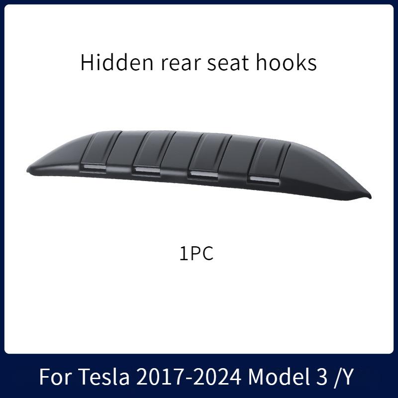 For Tesla 2017-2024 Model 3 Y Car Seat Hidden Hooks Purse Bag Hanger Back Seater Headrest Bracket Hanger Car Accessories