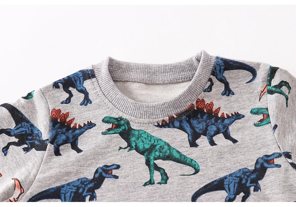 Boys' Cartoon Long Sleeve Knitted Cotton Sweatshirt - New Autumn European & American Style Children's Clothing.