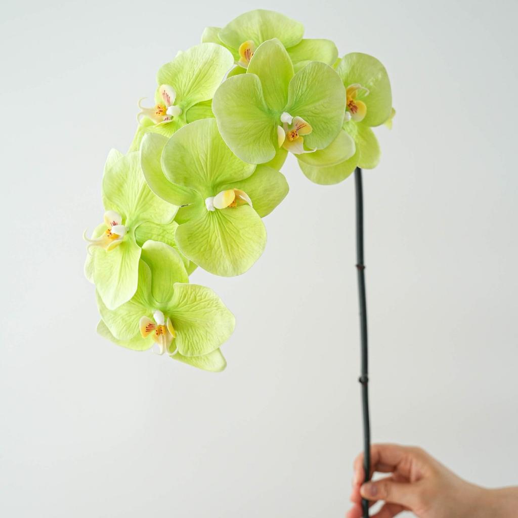High Quality Luxury Flowers Latex 8 Heads Butterfly Orchids Artificial Real Touch Phalaenopsis Orchid Wedding Decor