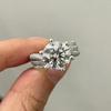 Luxus Moissanit Ringe S925 Silber für Damen Labor Diamanten Verlobung Eheringe Geschenke Feinschmuck