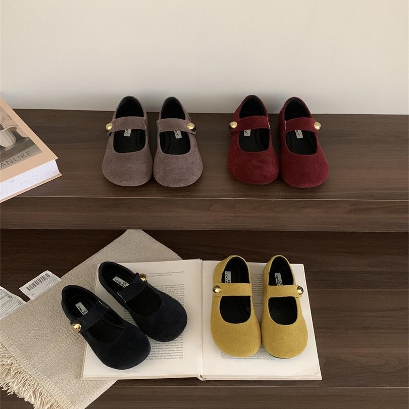 2025 spring and summer new French retro one-word strap Mary Jane shoes women's soft-soled single shoes with skirts ballet shoes