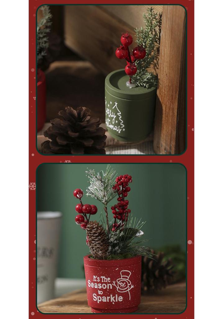 2025 Multi-color Faceless Old Man Christmas Flower Pot Ornament with Hat