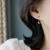 Hollow Butterfly Earrings Simple Personality Trendy Screw Buckle U-Shaped Earrings Girl Cute Smart Butterfly Dance Earbone Nails