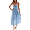 Women's Summer Fashion Casual V-neck Striped Suspender Dress