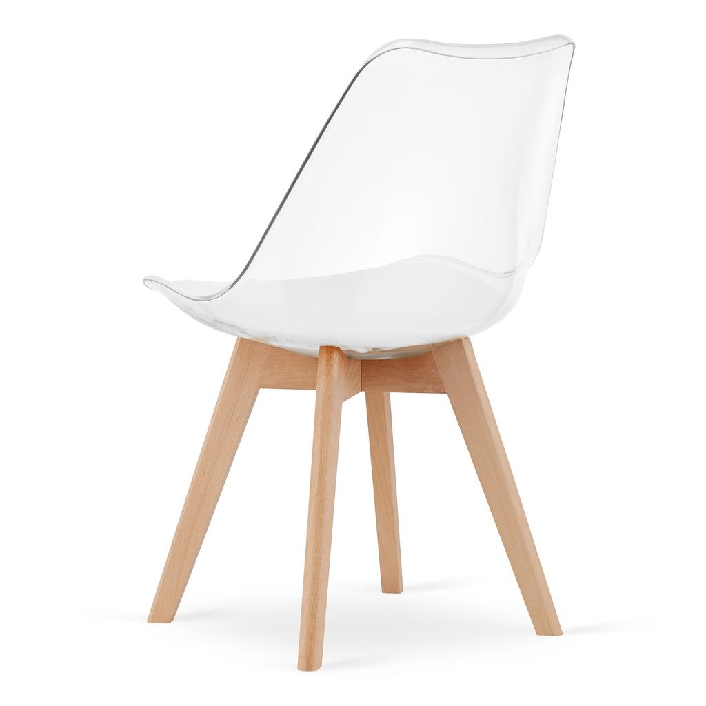 MARK chair - transparent / natural legs x 1