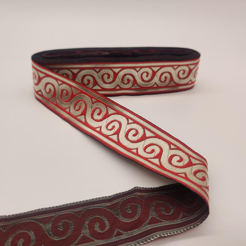Ethnic Jacquard Lace Trims for Neckline, Cuffs, and Skirt Edging.
