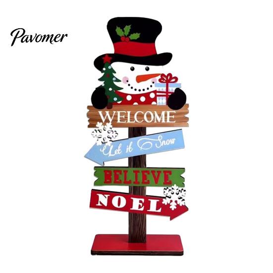 Holiday Mantle Decorations Christmas Table Decoration, Rustic Wooden Tabletop Sign, Vintage Farmhouse Decorative Indoor Party Decor Desktop Plaque for
