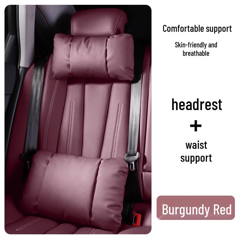 Compatible with 25 Zeekr 001 models: Nappa Leather Headrests, 007GT Lumbar Supports, and 009 Car Seat Backrests