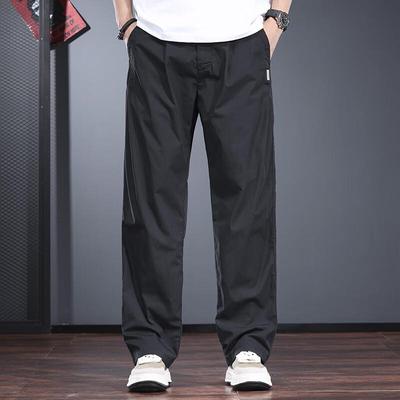 Jie Leinong Herren Leichte Lockere Gerade Bein Casual Hose